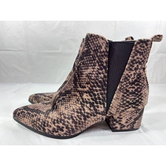 Scoop NYC Faux Snakeskin Print Ankle Boots Women's Size 6 - Picture 4 of 12